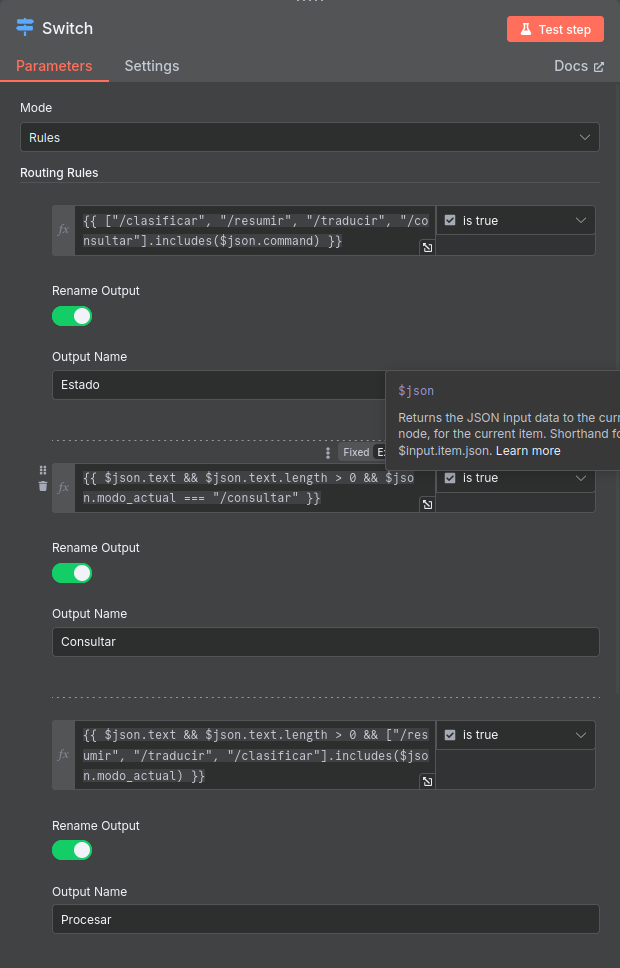 n8n Workflow Switch