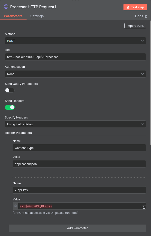 n8n Workflow HTTP Procesar