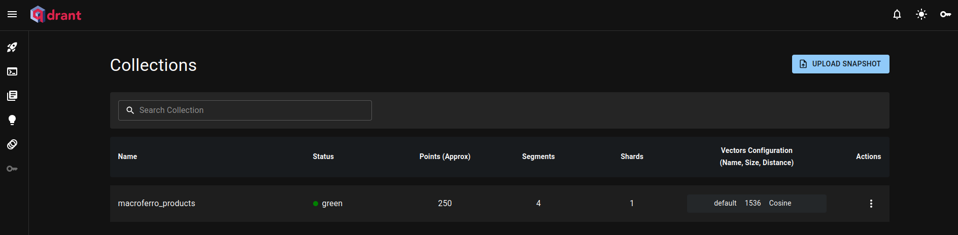 Qdrant Vector Dashboard